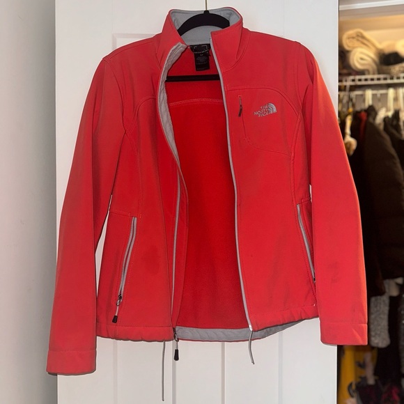 The North Face Jackets & Blazers - Coral The North Face Women's Hard Shell Jacket Size Small Fleece Line